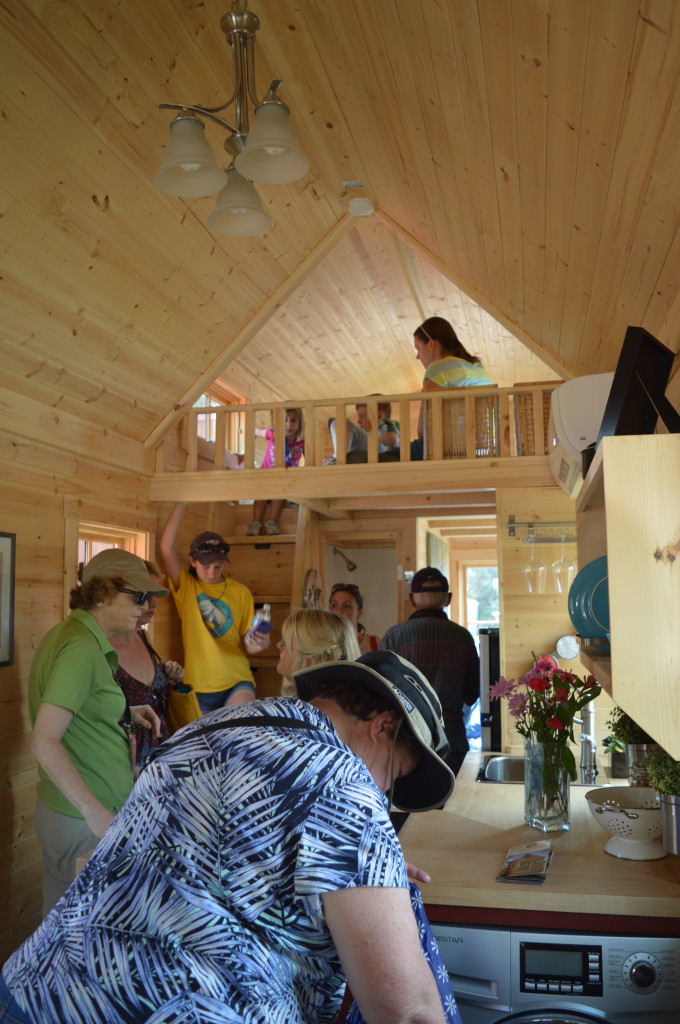 We're all having fun looking at the tiny houses at the Tiny House Jamboree in Colorado Springs, CO