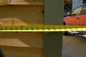 Length of house between edges of trim (not including wheel wells)